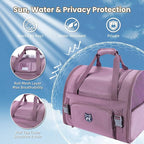 Lollimeow Expandable Cat Carrier Backpack for Large Cats - Airline Approved Pet Carrier Backpack for Small Dogs, Hiking & Travel, Waterproof with Breathable Mesh, 22lbs Capacity (Plum, Large)