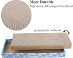 VIVAGLORY Cat Scratcher Padpal Cat Scratching Board, Cardboard Scratcher with Catnip for Indoor, Flat Scratch Board Scratch Pad Cardboard for Kitten, Narrow, 3Pack