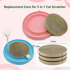 DFQ Cat Scratching Board for Replacement, Heavy-Duty Reinforced Version,Round Scratcher with Grooves, Corrugated Cardboard for Indoor Bored Cat- 3 Count