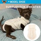 2 Pack Dog Sweaters for Small Dogs, Chihuahua Yorkie Sweater, Dog Clothes for Small Dogs, Winter Warm Pullover Clothing, Pet Cat Cold Weather Puppy Clothes Outfits M