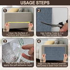 Cat Scratch Couch Furniture Protector, Self-Adhesive & Cuttable Furniture Scratch Protector Pad, Wear-Resistant Wall & Sofa Guard, Multi-Functional Cat Scratcher Light Gray