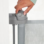 Carlson Pet Products 50" Extra Wide Retractable Dog Gate for Doorways & Bottom of Stairs, Easy Install Pet Gate, Gray