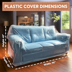 Besti Plastic Couch Cover for Pets - Clear Slipcovers for Big Sofas - Dust, Water, Dirt Furniture, Upholstery Protectors for Home, Living Room - Dog and Cat Scratch, 96x42x40