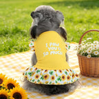 XPUDAC 4 Pack Cute Dog Dress for Small Dog, Floral Pet Clothes Sweet Girl Puppy Dress Colorful for Birthday Holiday Spring Summer Pet Outfits Skirt for Girls, XXS