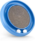 Cat Scratching Board with Balls for Cats Grinding Claw, Round Cat Scratcher Interactive Toy, Cat Ball Track Scratcher Pad for Cats Exercise Play(Blue)