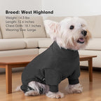 cyeollo XL Dog Pajamas, Fleece Dog Pjs Thermal Doggie Onesie Soft Stretchy Doggie Sweater Pet Jammies Clothes for Medium to Large Dogs Female & Male, Dark Grey XL