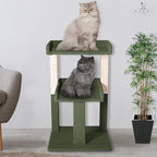Lulu Large Cat Tree Tower with 2 Spacious Platforms, Sturdy Multi-Cat Condo with Sisal Scratching Posts, Stable Anti-Tip Design for Indoor Cats
