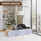 2 in 1 Cat Scratcher Cardboard Lounge Bed, Cat Scratching Post, Durable Board Pads Prevents Furniture Damage,Large (Reversible Grey)