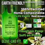 Ultra Thick & Deep RockRhino Dog Poop Bags for Large & XL Breeds | 4-Layer Interlocked Bottom | 100% Home Compostable, 0% Plastic | Vanilla-Scented | 150 Bags, Easy Open Tie Handles, Not for Scooper