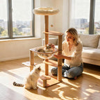 Cat Tree for Indoor Cats with Space Capsule, Multi-Level Cat Tower with Sisal Scratching Posts, 6 Level Cat Climbing Activity Center for Kittens and Adult Cats 43''