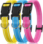 PetJoy 3-Pack Replacement Straps for Shock & E Collars - Durable Nylon Adjustable Dog Collars, 8-27 Inches, Quick Release Buckle & D-Ring