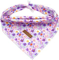 Elegant little tail Dog Bandana 1PC Washable Cotton Summer Dog Kerchief Reversible Cotton Bibs Scarf Triangle Scarfs for Small Medium Large Dogs
