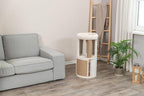 Trixie Giorgia Cat Tower – Cat Tree with Thick Sisal Posts, Caves, Platforms & Hanging Toy – Durable Cat Furniture for Indoor Cats – Beige, 15.7" x 15.7" x 32.3"