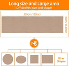 Cat Scratch Mat 120 "x15.8, Cat Scratch Sofa Furniture Protector, Trimmable Self-Adhesive Cat Scratch Pad for Decorating Cat Towers, DIY Cat Tree Shelf, Walls and Climbing Frames (Beige)