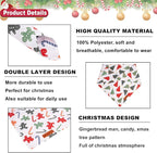 ADOGGYGO Christmas Dog Bandanas, Xmas Tree Candy Scarf, Premium Durable Fabric, White Christmas Bandanas for Medium Large Dogs Pets (Large)