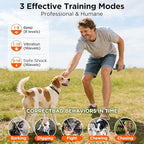 Dog Shock Collar 2 Dogs, 3300ft Dog Training Collar with Remote, Real-time Dual-Channel Remote with 3 Training Modes, Beep, Vibration, Safety Shock, Light, Fits 8-120 lbs All Breeds Sizes - Blue