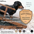 DoggoRamps Bed Ramp for Small Dogs - Solid Hardwood - Adjustable up to 37" Tall Beds with Safety Rails & Anti-Slip Grip - Made in North America Walnut