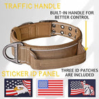 ADITYNA Heavy Duty Dog Collar for Extra-Large Dogs - Reflective Big XL Collar with Handle for Training, and Walking - Wide, Thick, Tactical, Soft Neoprene Padded
