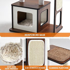 54-Inch Premium Multi-Level Modern Cat Tree & Tower - Unique Design Indoor Cat Condo with Scratching Posts, Hammock, Top Perch & Interactive Drop Ball Toy