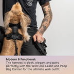 Wild One Dog Harness, The Original No-Pull, Pet Harness with 3 Leash Clips, Adjustable Soft Padded Vest, Comfortable, Stretchy, Size L, Black