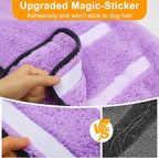 Bienbee Dog Bathrobe, Quick Drying Super Absorbent Dog Robes for After Bath, Warm Keeping Dogs Towel, Dogs Bath Supplies, Light Purple S