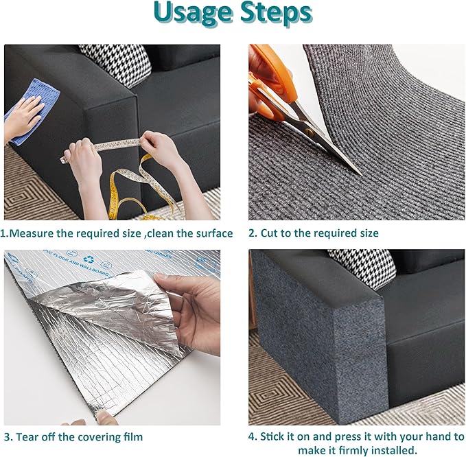 Anti Cat Scratch Furniture Protector,78.7 * 15.8in Cat Wall Scratcher, Adhesive Sofa Couch Corner Protectors for Cats, DIY Climbing Carpet Remnants Roll(Beige)