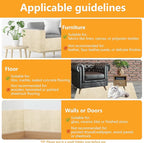 Cat Scratch Pad for Wall,Cuttable and Adhesive Cat Scratching Mat,Fun Interactive Scratcher,Cat Scratch Furniture Protector (Beige,39.3×15.8inch)