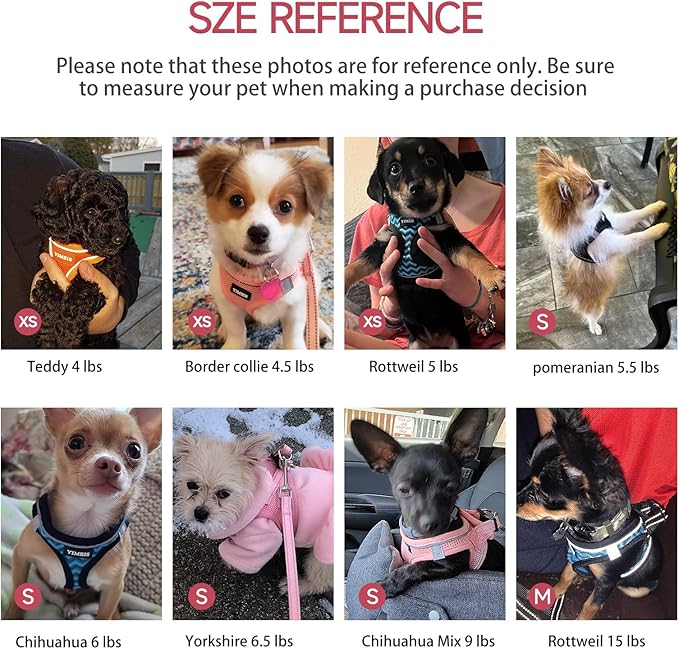 Dog Harness for Small Dogs and Leash Set, Honeycomb Grid, Reflective Lightweight Harness & Anti-Twist Pet Lead Multi Color, Size: XS-S-M. (XS, Deep Purple)