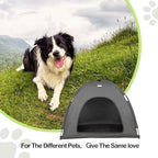 Cat and Dog Outdoor Waterproof Tent House - Indoor/Outdoor Cave Nest Bed for Small Dogs, Cats, Bunnies - Washable (Gray, Large)