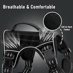 Tactical Dog Harness Medium Sized Dog, No Pull Pet Harness, Adjustable Dog Vest for Easy Walking, Breathable Oxford Material, Reflective Strips with Metal Front Clip Control, Black
