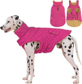 Dog Coat, Warm Windproof Dog Coats for Large Dogs Boy, Waterproof Pet Winter Jacket, Cold Weather Clothes Dogs Snowsuit with Leash Hole, Rose Red XXX-Large
