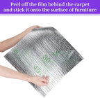 Uranshin Trimmable Self-Adhesive Scratch Mat - Carpet Covered Cat Scratch Post & Furniture Protector (78.7"x15.8")