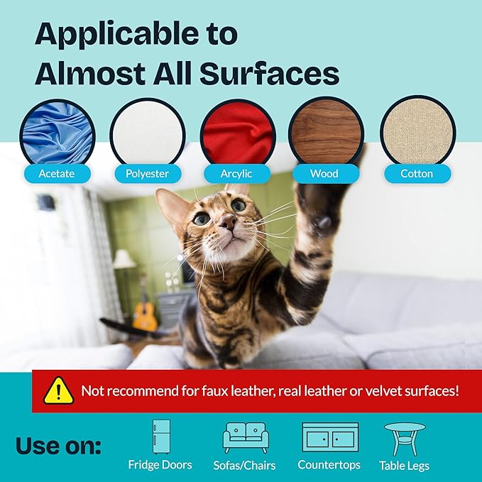 Reli. Cat Scratch Furniture Protector (14 Pack, Double Sided), Combo Pack | Cat Couch Protector from Claws/Clear Anti Scratch Furniture Shield