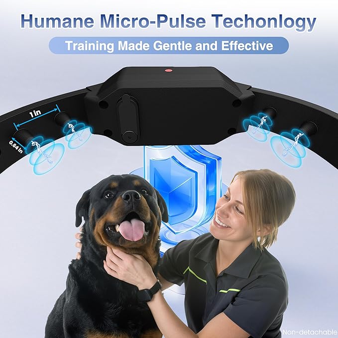 PATPET Training Collar for Dogs, 4200Ft Dog Training Collar with Remote, 3 Training Modes Beep, Vibration, Static, Rechargeable Electric Collars for Medium Large Dogs