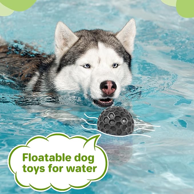 Indestructible Squeaky Dog Balls Puppy Toys, Interactive Dog Toys for Small Dogs, Puppy Chew Toys for Teething and Relax, Dogs Chew Toy Balls Small Toys for Small Breed
