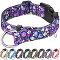 Martingale Collar for Dogs with Buckle Floral No Pull Training Dog Collars (Purple Floral, XLarge)