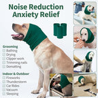 Nanaki Dog Calming Hoodie Ear Wraps for Dogs, Fireworks Ear Protection Head Muffs Doggy Warp Anxiety Relief, Doggy Hematoma Wrap, Pet Head Cover for Grooming and Force Drying Bathing Pet Protector