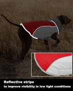 Doglay Dog Coat Waterproof Warm Dog Winter Jacket,Christmas Reflective Fleece Puppy Winter Coat with Harness Hole, Adjustable Snow Jacket for Small Medium Large Dogs