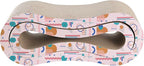 CSR1014D Suvi 26" Modern Cardboard Infinity 2-in-1 Lounge Bed Cat Scratcher with Catnip, Pattern Party