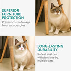 Navaris Cat Scratcher and Brush Table Leg Protector - Sisal Scratching Mat for Furniture Protection - Robust Cat Accessories to Protect Furniture - Scratch Pad for Indoor Cats
