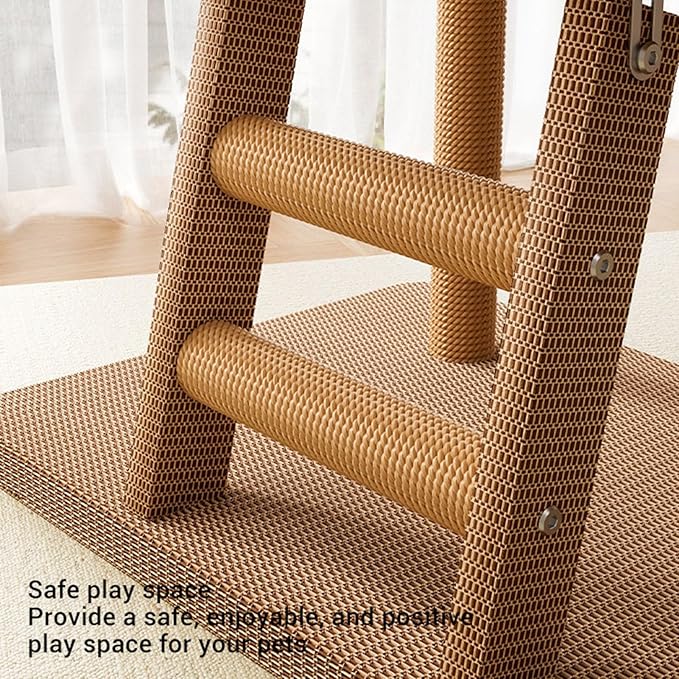 Cat Tree Tower, Multi Functional Climbing Frame with Scratching Post and Cozy Bed, Multi Level Climbing Activity Center for Indoor Cats to Play and Rest, Compact Design for