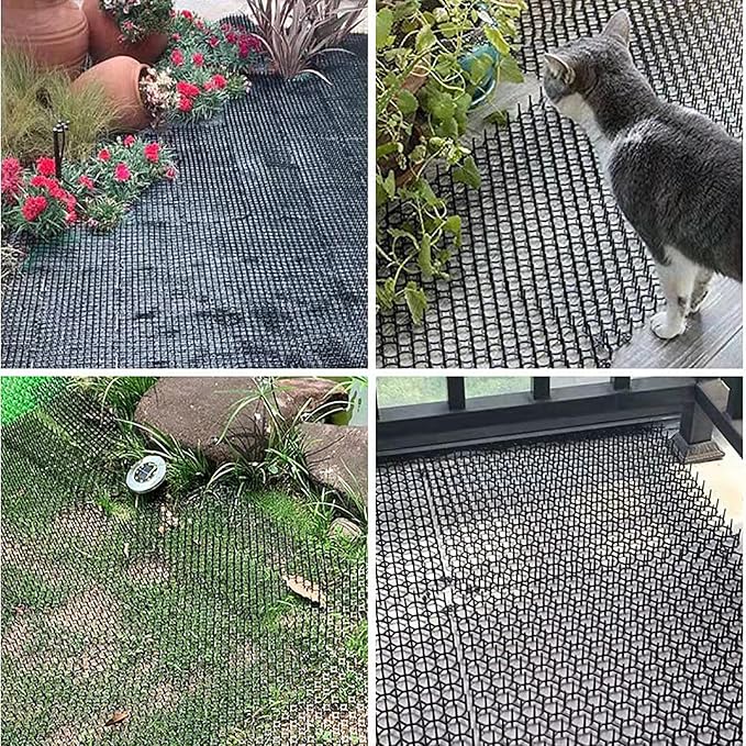 GKYZBB 10 Pack Extra Large Cat Scat Mat for Cats,16.5 x 13 in,Cat Indoor/Outdoor Deterrent Pad,Dog and Cat Spike Mat Anti,dig for Garden,Cat Anti-Scratch Mat with