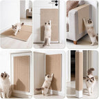 Cat Scratcher Mat, 23.6"x 15.7" Natural Sisal Cat Scratch Mat with Velcro Tape, Scratching Rug Pad for Indoor Cats, Furniture Protector, Floor Carpet, Wall Pad, M, Beige