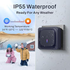 BN-LINK Wireless Doorbell with 2 Buttons, Mini Waterproof Door Bell Easy Installation, 1000Ft Range, Adjustable Volume & 58 Chimes, LED Flash, Perfect for Homes, Offices, Apartments (Black)