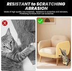 Ultra-Durable Cat Scratch Furniture Protector - 78.7" x 15.8" Self-Adhesive, Scratch-Resistant, No Shedding, Fits Any Furniture, Includes Nano Adhesive and Rotating Nails, Furniture Savior (Beige)