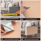 78.7"x15.8" Sticky Scratch Wall Mat, Cat Carpet Scratcher, DIY Pet Climb Covered Pads for Furniture or Wall (Beige)