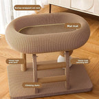 Cat Tree Tower, Multi Functional Climbing Frame with Scratching Post and Cozy Bed, Multi Level Climbing Activity Center for Indoor Cats to Play and Rest, Compact Design for