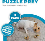 Outward Hound Squeakin’ Squirrels – 3‑Pack Plush Squeaky Dog Toys for Puppies, Small Dogs & Hide-A-Squirrel Replacements