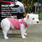 KYEESE 2Pack Dog Shirts Striped for Small Pups Soft Stretchy Pet T-Shirts Lightweight Puppy Tank Top Sleeveless Canine Vest Breathable, X-Large, Green+Pink