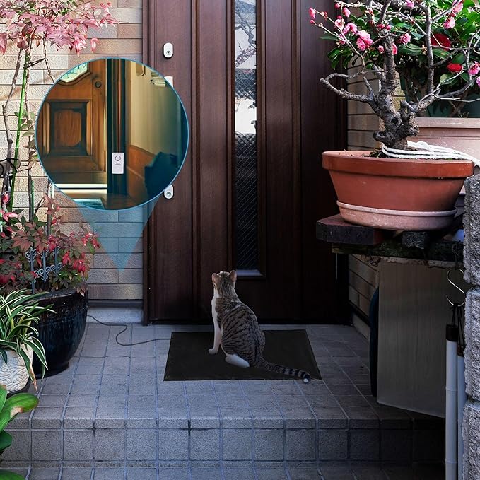 Ideal Security Pressure Floor Mat Home Alarm System – Wired Alarm & Chime, Anti-Wandering, Welcome Mat, Pet Door Mat